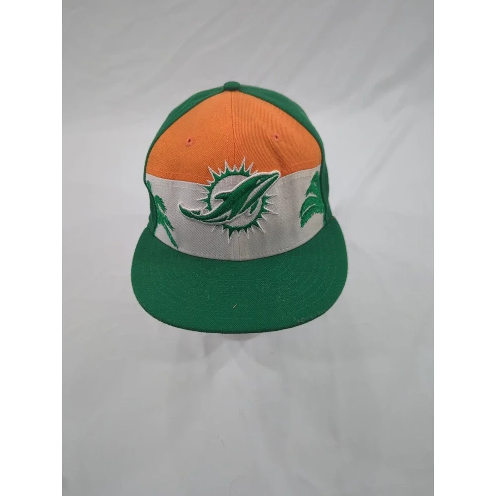 New Era 59Fifty NFL Miami Dolphins City Flag Low Profile Fitted Hat Cap Sz 7 1/2